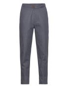 Check Pant W. Fake Fly Bottoms Trousers Navy Copenhagen Colors