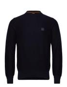 Anion_S Tops Knitwear Round Necks Navy BOSS