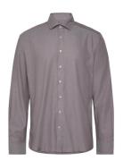 Bs Goran Slim Fit Shirt Tops Shirts Business Brown Bruun & Stengade