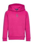 Floral Big Pony Fleece Hoodie Tops Sweatshirts & Hoodies Hoodies Pink ...