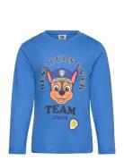 Tshirt Tops T-shirts Long-sleeved T-Skjorte Blue Paw Patrol