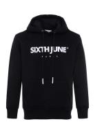 Essentiel Ls Hoodie Tops Sweatshirts & Hoodies Hoodies Black SIXTH JUN...