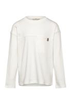 Long Sleeve Cotton T-Shirt Tops T-shirts Long-sleeved T-Skjorte White ...