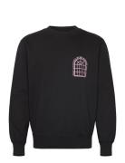 Sake And Roses Sweat-Black Tops Sweatshirts & Hoodies Sweatshirts Blac...