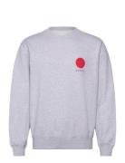 Japanese Sun Sweat-Grey Marl Tops Sweatshirts & Hoodies Sweatshirts Gr...