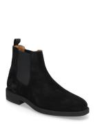 Slhjoseph Suede Chelsea Boot Støvlet Chelsea Boot Black Selected Homme