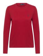 Long-Sleeve Jersey Crewneck Tee Tops T-shirts & Tops Long-sleeved Red ...