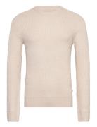 Pullover Tops Knitwear Round Necks Cream Blend