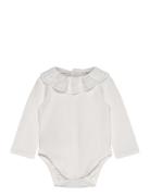 Babydoll-Neck Bodysuit Bodies Long-sleeved White Mango