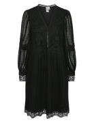 Yassophira Ls Dress S. Noos Knælang Kjole Black YAS