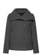 Slfzoe Wool Jacket Uldjakke Jakke Grey Selected Femme