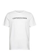 Copenhagen Print Tee S/S Tops T-Kortærmet Skjorte White Lindbergh