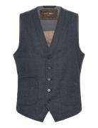 Mmgmason Herringb Waistcoat Habitvest Navy Mos Mosh Gallery