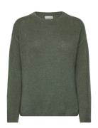 Pzmaria Ls Ck Pullover Tops Knitwear Jumpers Khaki Green Pulz Jeans