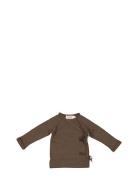 Tut Wrap Ls Tops T-shirts Long-sleeved T-Skjorte Brown MarMar Copenhag...