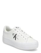 Vulc Flatform Laceup Low Lth Low-top Sneakers White Calvin Klein