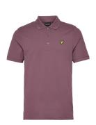 Plain Polo Shirt Tops Polos Short-sleeved Purple Lyle & Scott