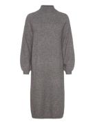 Yasbalis Ls Funnel Knit Dress S. Noos Dresses Knitted Dresses Grey YAS