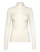 Mscally Roll Neck Long Sleeve Top Tops Knitwear Turtleneck Cream Minus