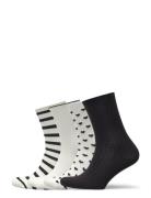 Sock 4 P Black And White Lingerie Socks Regular Socks Black Lindex