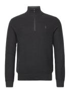 Mesh-Knit Cotton Quarter-Zip Sweater Tops Knitwear Half Zip Jumpers Bl...