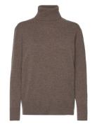 Wool & Cashmere Pullover Tops Knitwear Turtleneck Brown Rosemunde