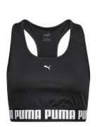 Mid Impact Puma Strong Bra Lingerie Bras & Tops Sports Bras - All Blac...