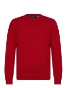 Cotton Crewneck Sweater Tops Knitwear Round Necks Red Polo Ralph Laure...