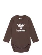 Hmlflips Body L/S Langærmet Body Brown Hummel