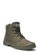 Sp20 Cuff Lth Wp Wl Shoes Boots Ankle Boots Laced Boots Khaki Green Pa...