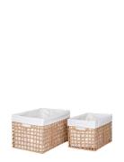 Nina - Baskets, Paper, Natural, Set Of 2 Home Storage Storage Baskets ...