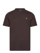 Plain T-Shirt Tops T-Kortærmet Skjorte Brown Lyle & Scott