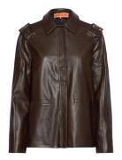 Straight Sleeve Jacket, 2276 Heavy Læderjakke Skindjakke Brown STINE G...