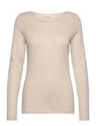 T-Shirts Long Sleeve Tops T-shirts & Tops Long-sleeved Cream Marc O'Po...