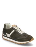 Dani Suede & Leather Sneaker Low-top Sneakers Green Lauren Ralph Laure...