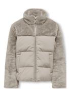 Kogwanja Fur Puffer Mix Coat Otw Foret Jakke Grey Kids Only