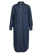 Objframa Dnm Lo L/S Shirt Dress Cc1 Aw Knælang Kjole Navy Object