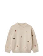 Orlane Embroidery Knit Jumper Tops Knitwear Pullovers Beige Liewood