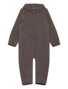 Pram Suit Wool Fleece  Outerwear Fleece Outerwear Fleece Suits Brown H...