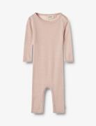 Wool Silk Jumpsuit Frankie Langærmet Body Pink Wheat