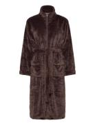 Fine Fleece Robe W Zipper Morgenkåbe Brown Missya