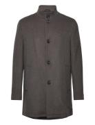 Bs Alberta Slim Fit Coat Uldfrakke Frakke Grey Bruun & Stengade