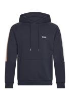 Iconic Hoodie Tops Sweatshirts & Hoodies Hoodies Navy BOSS