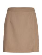 Annali Skirt-1 Kort Nederdel Beige A-View