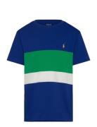 Striped Cotton Jersey Tee Tops T-Kortærmet Skjorte Blue Ralph Lauren K...