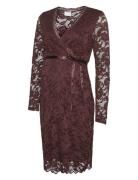 Mlmivana Tess Ls Jrs Abk Dress 2F Dresses Evening Dresses Burgundy Mam...