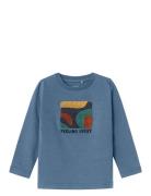 Nmmlalo Ls Top Tops T-shirts Long-sleeved T-Skjorte Blue Name It