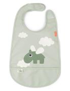 Bib W/Velcro Happy Clouds Green Baby & Maternity Baby Feeding Bibs Sle...