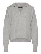 Soft Knit Polo Sweater Tops Knitwear Jumpers Grey Monki