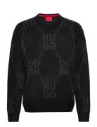 Shain Tops Knitwear Round Necks Black HUGO